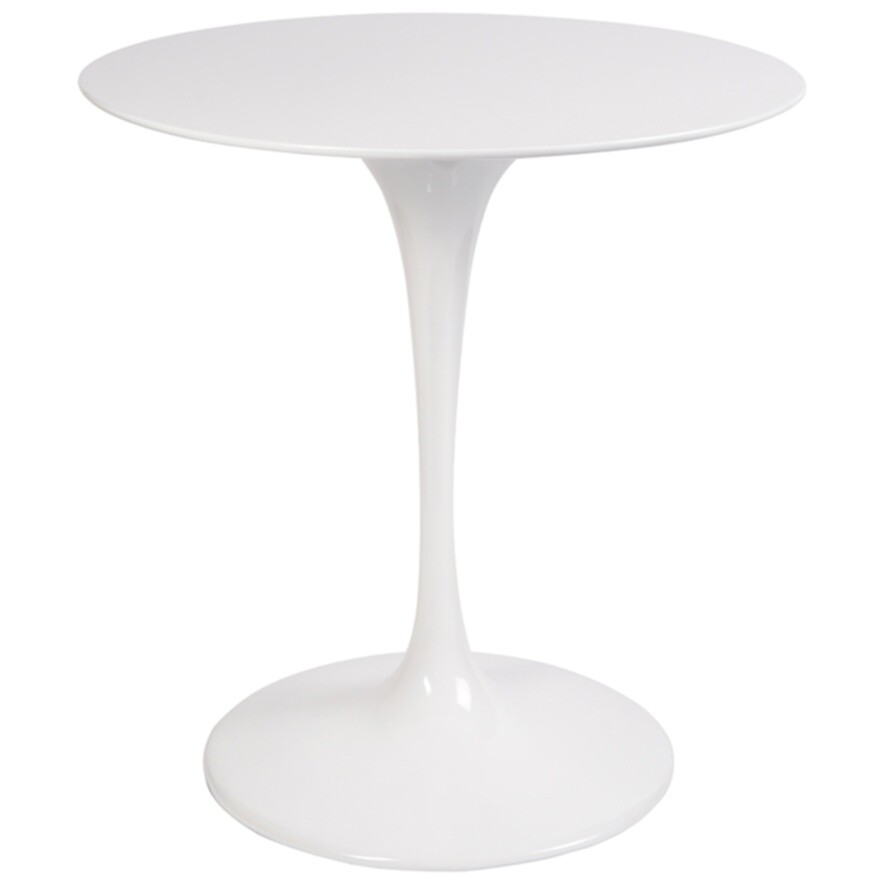 Обеденный стол круглый белый глянцевый 70 см Eero Saarinen Style Tulip Table