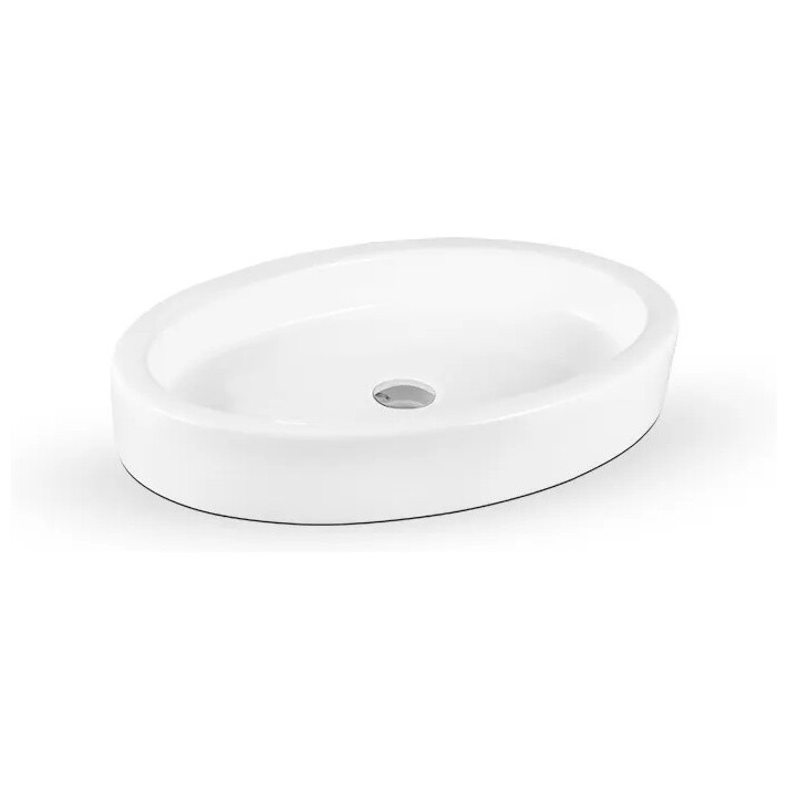 Раковина накладная фарфоровая овальная 42х63 см белая Cerutti SPA CR7045