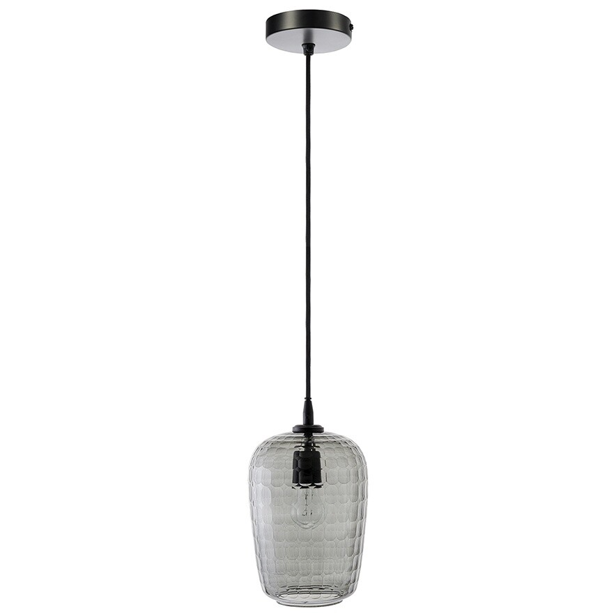 Подвесной светильник стеклянный серый Mirage 76536