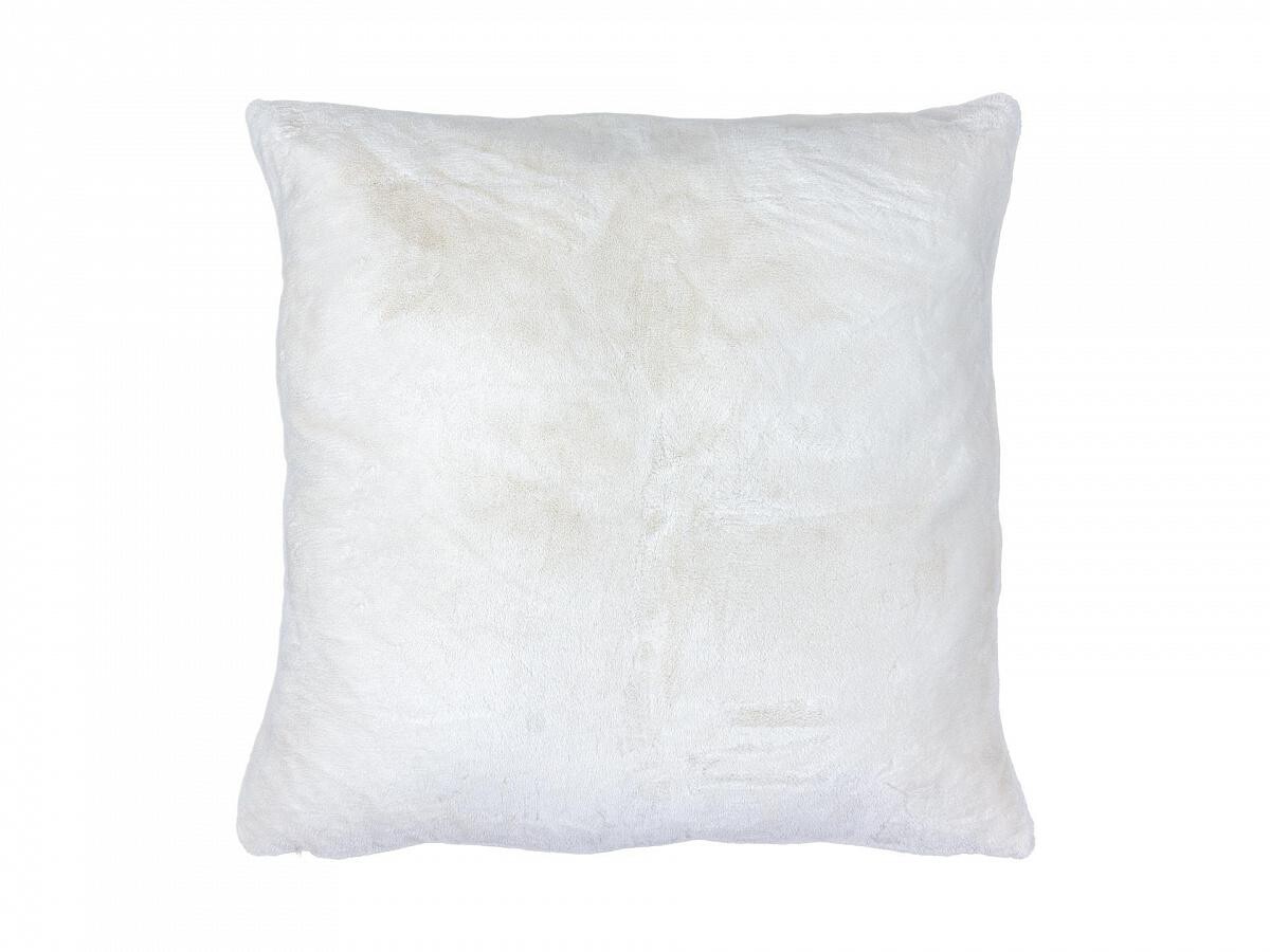 Подушка декоративная 100х100 см белый мех Sorrento