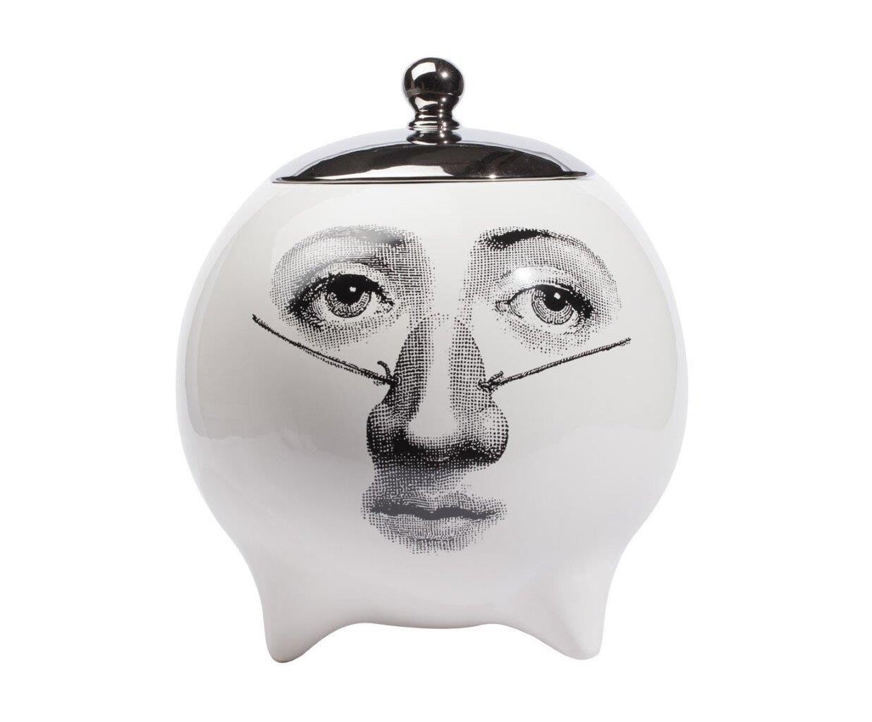 Ваза декоративная белая с крышкой &quot;Пьеро Форназетти&quot; Scent Sphere Face