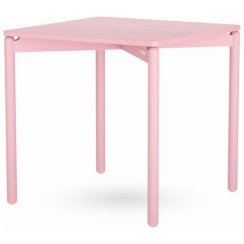 Обеденный стол деревянный 75х75 см розовый Saga