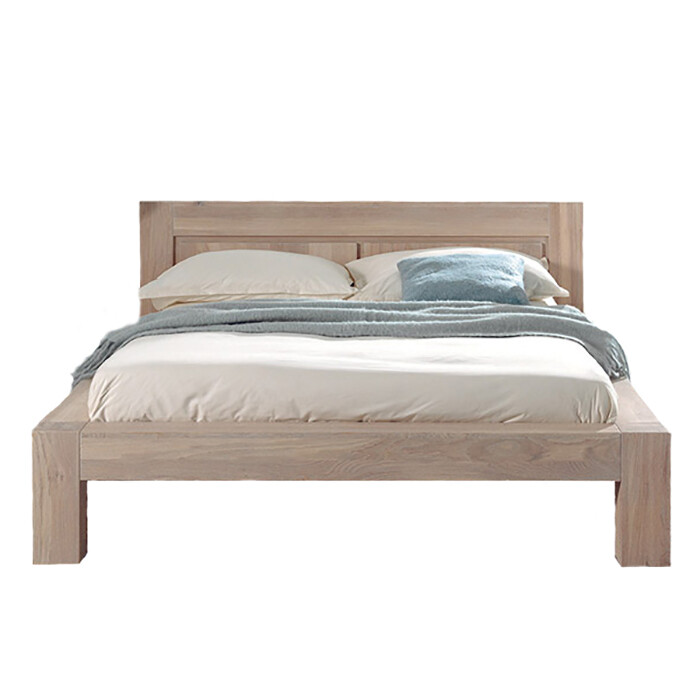 Кровать деревянная двуспальная 180х200 светло-коричневая Bjorn