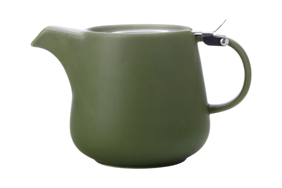 Чайник фарфоровый с ситечком 0,6 л зеленый &quot;Оттенки&quot;