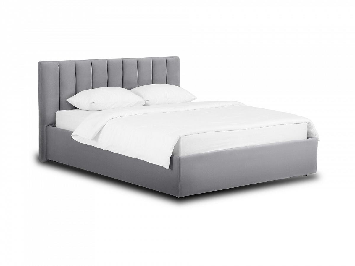 Кровать двуспальная 160х200 см серая Queen Sofia Lux