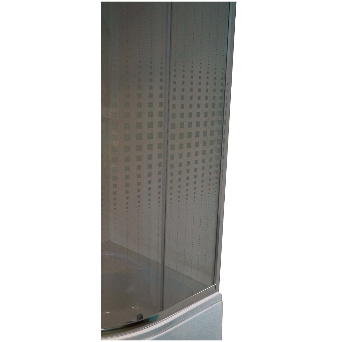 Душевой уголок четверть круга с высоким поддоном 90х90 см хром Parly Z9011 - изображение 9