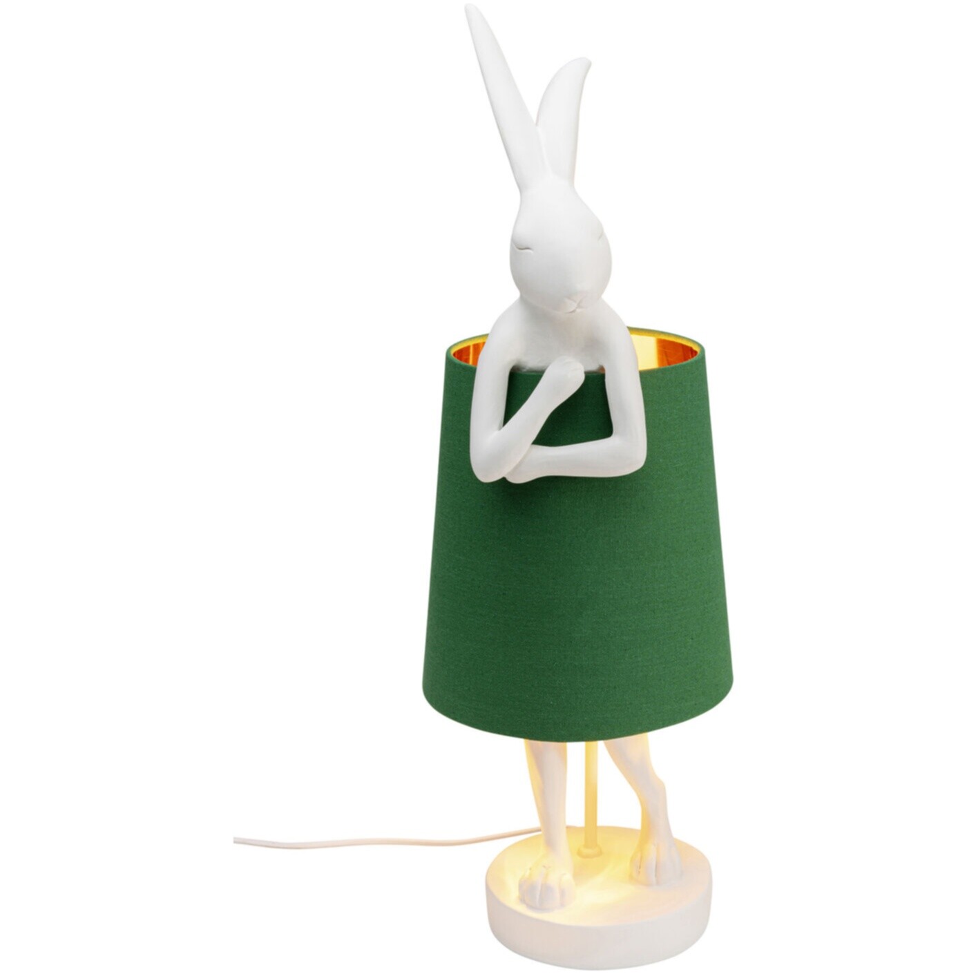 Лампа настольная бело-зеленая Rabbit 53472