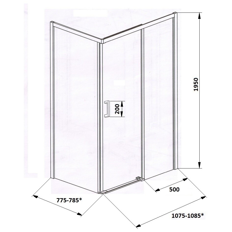 Душевой уголок прямоугольный левый 80x110 см черный Cerutti SPA Vito 110B-L - изображение 9