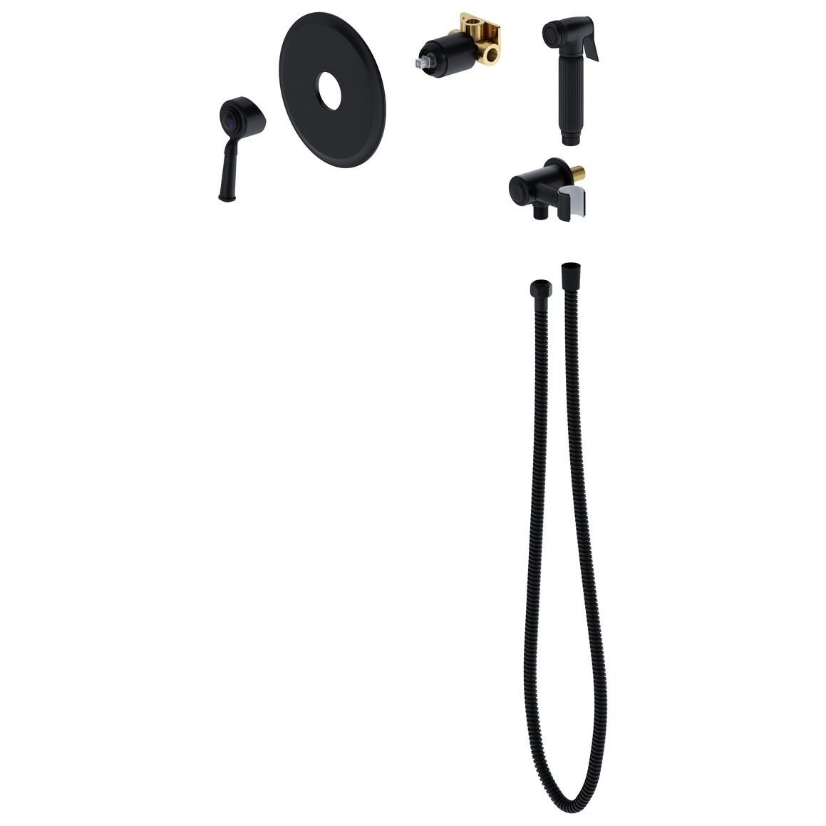 Гигиенический душ со смесителем черный Timo Arisa 5309-03SM - изображение 4