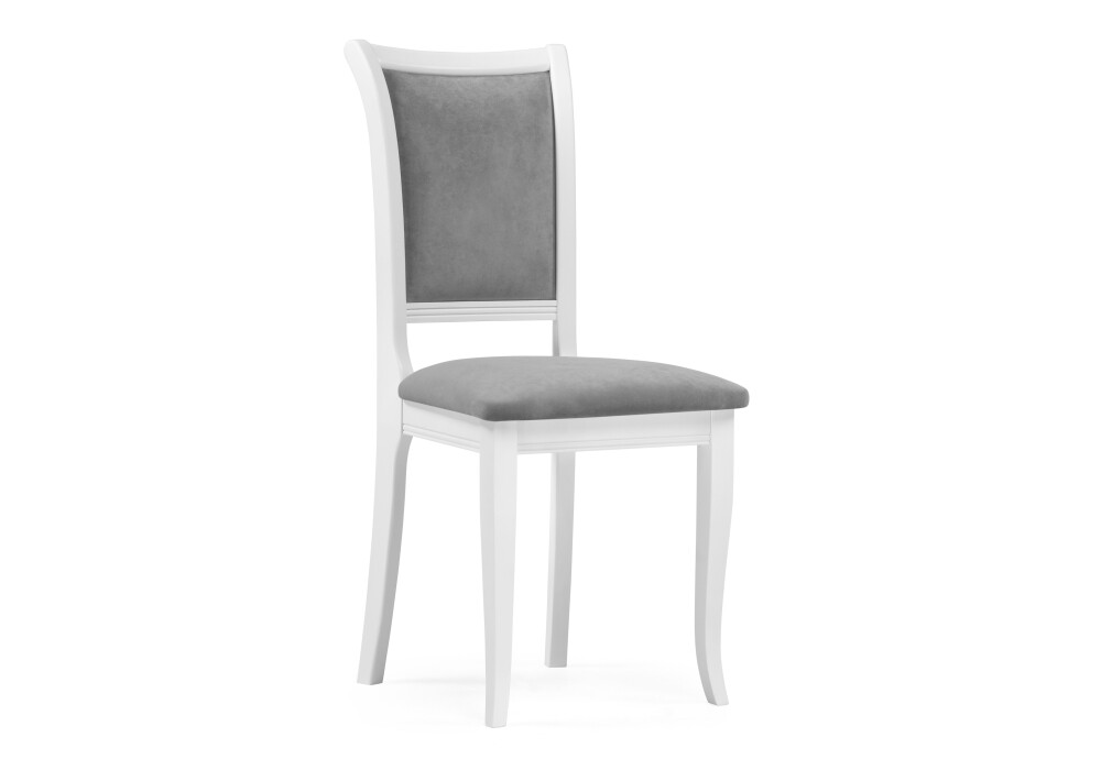 Деревянный стул с мягким сиденьем серый, белый &quot;Корнелл&quot;
