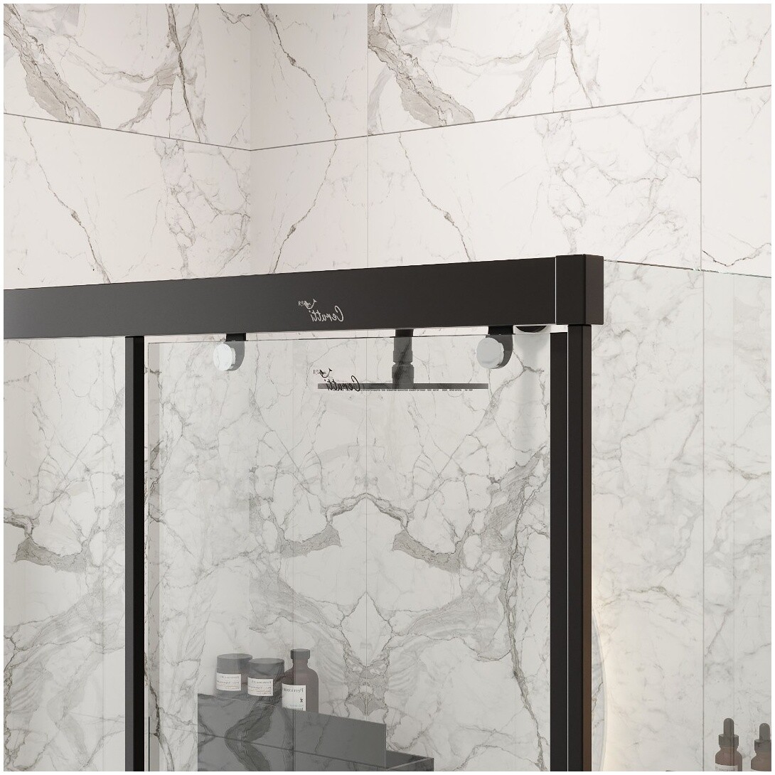 Душевой уголок прямоугольный левый 80x120 см черный Cerutti SPA Marbella 120B L - изображение 10