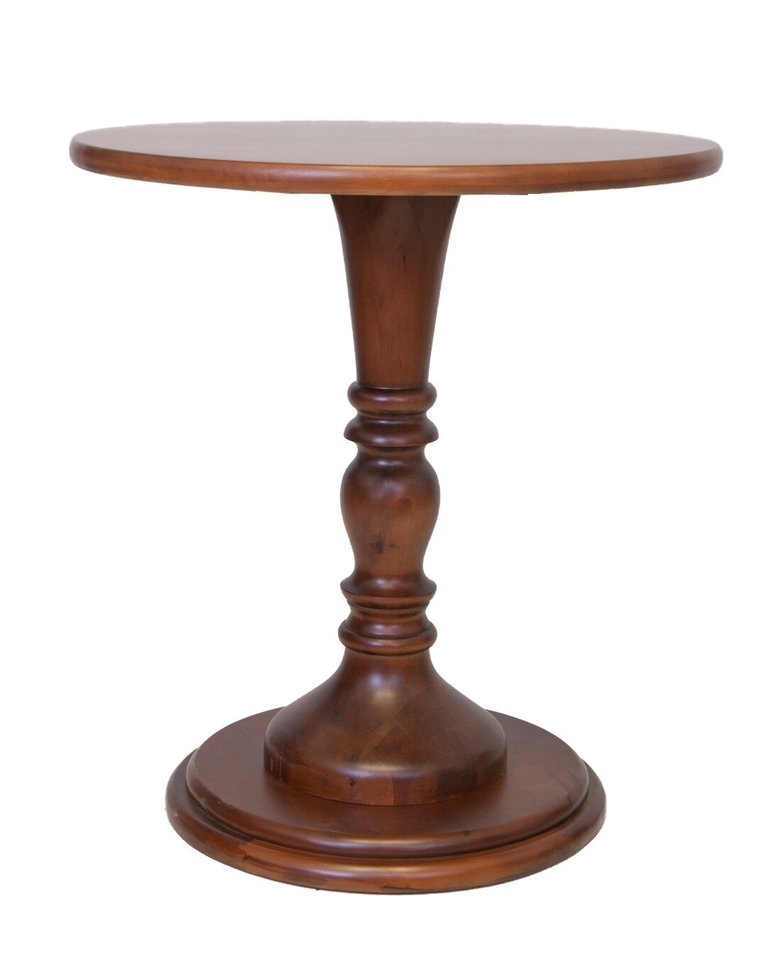 Приставной столик круглый деревянный с резной ножкой 60 см Talen