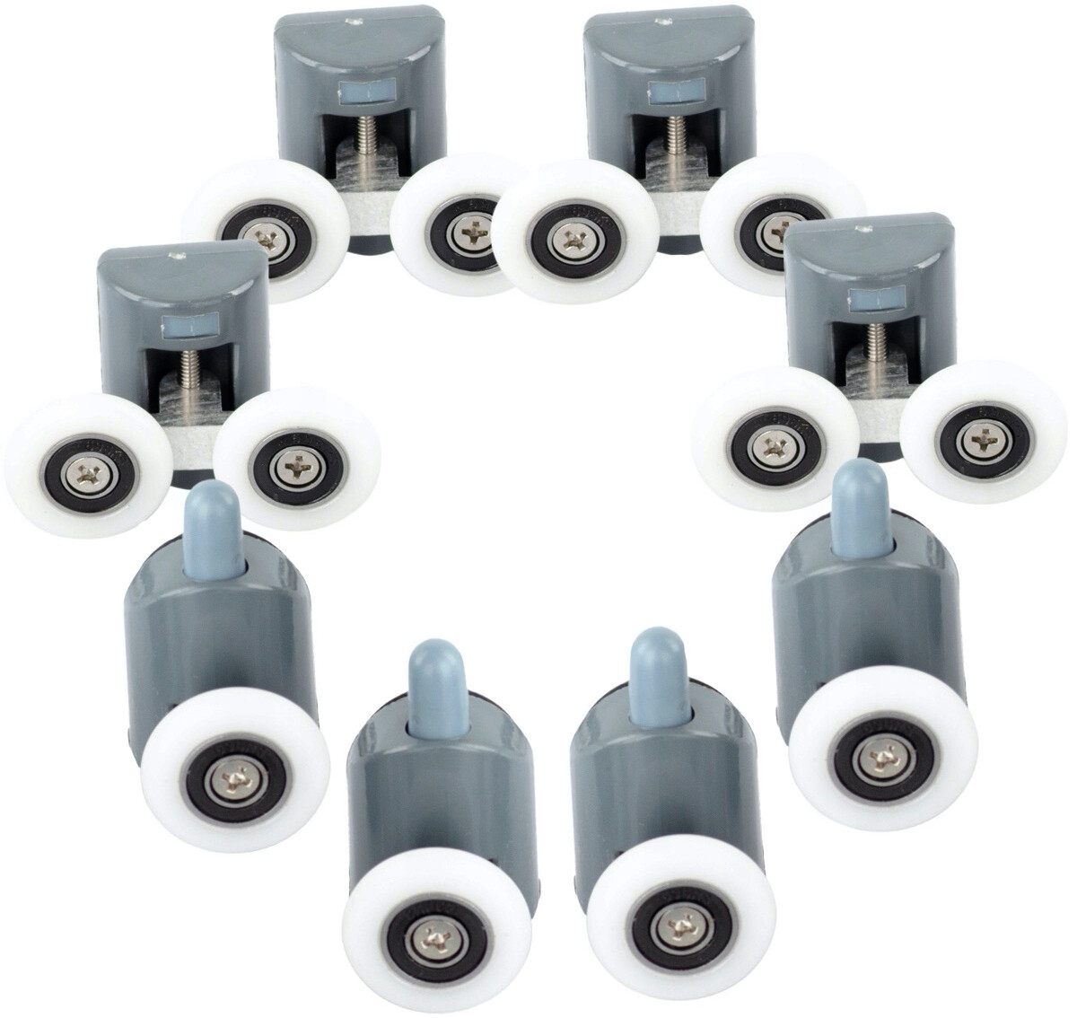 Душевой уголок четверть круга с низким поддоном 90х90 см хром Diwo "Коломна" - изображение 7