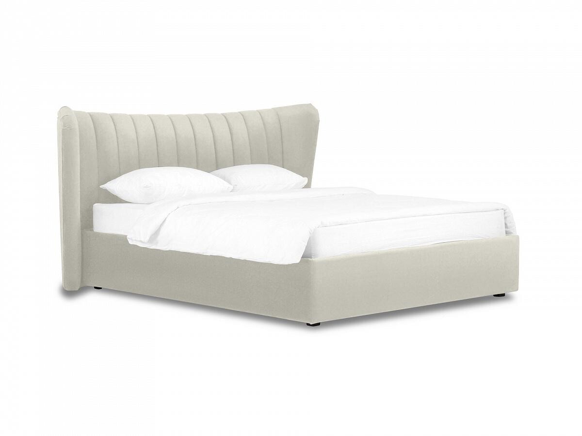 Кровать двуспальная 160x200 см белая Queen Agata Lux