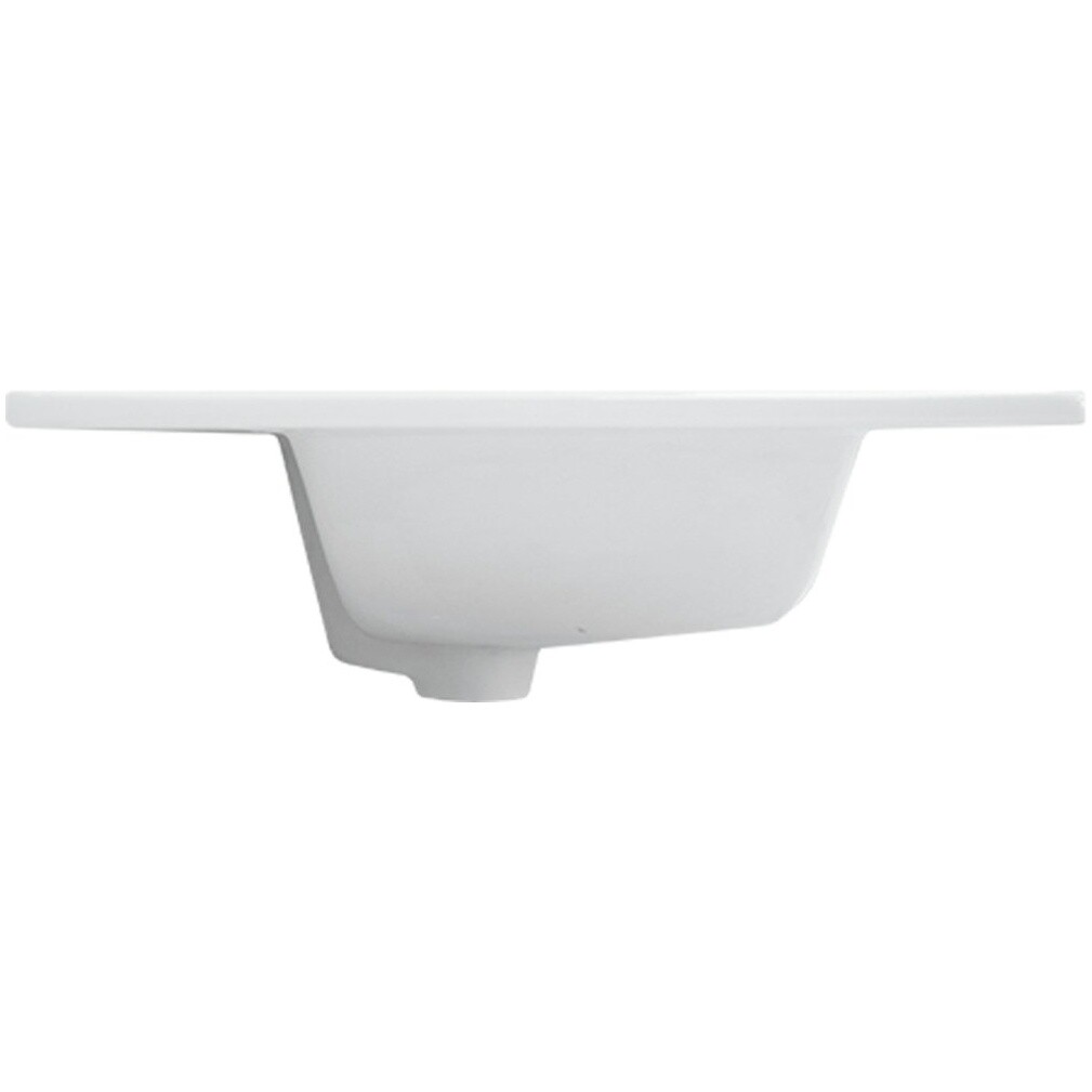 Раковина накладная керамическая прямоугольная 47х90 см белая Sanita Quadro-90 QDR90SLWB01 - изображение 4