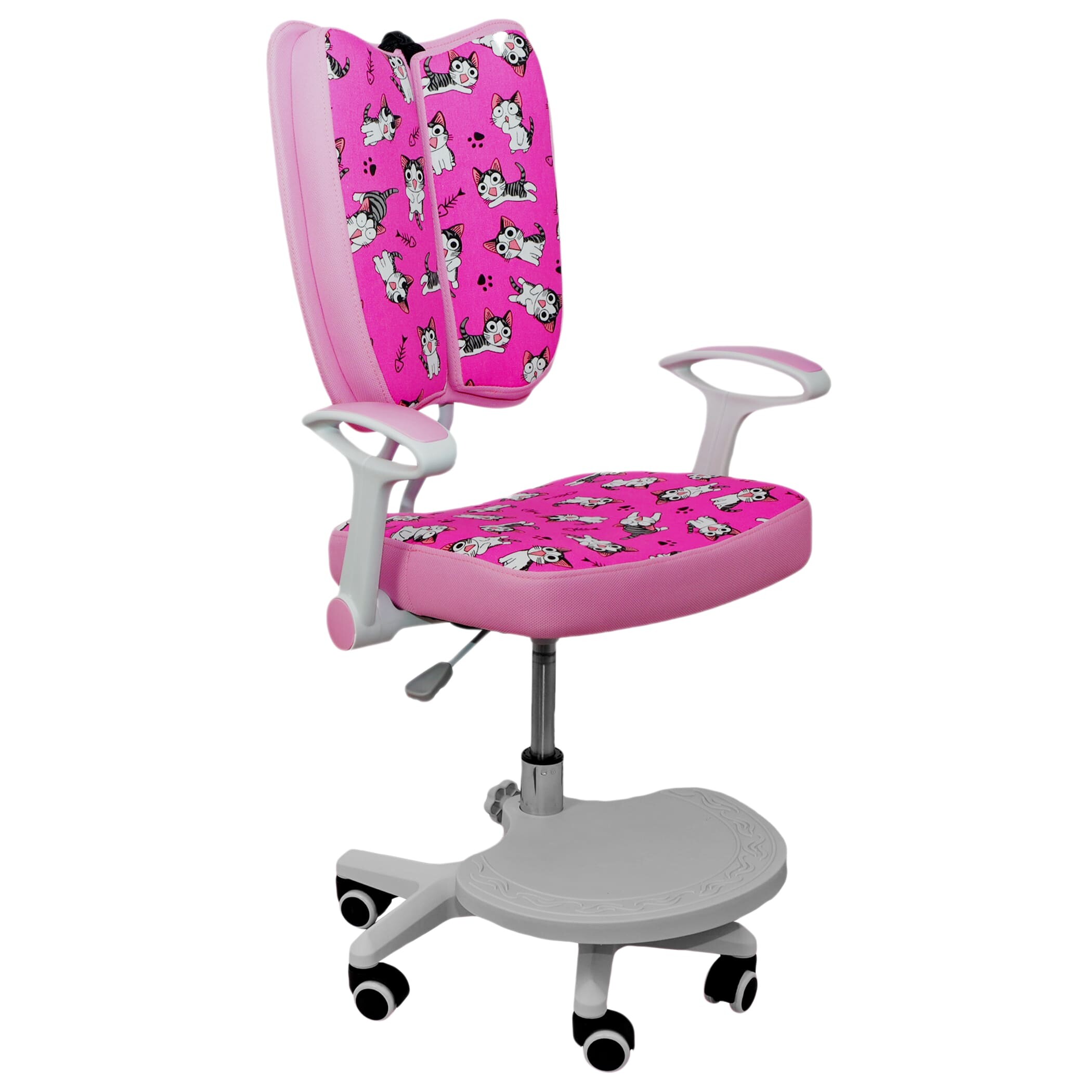 Кресло поворотное ткань розовое Pegas