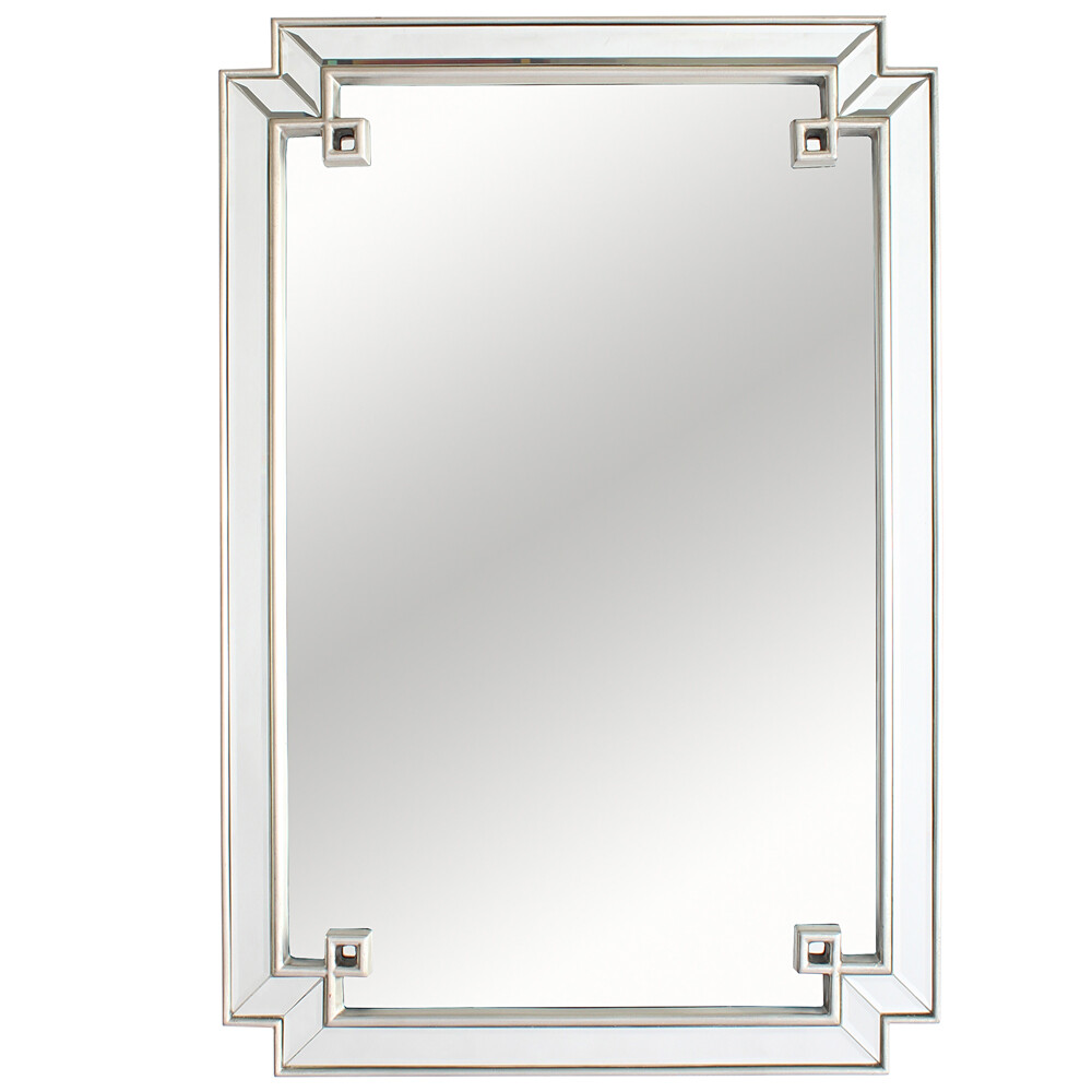 Зеркало венецианское серебряное прямоугольное &quot;Астрид Силвер&quot;