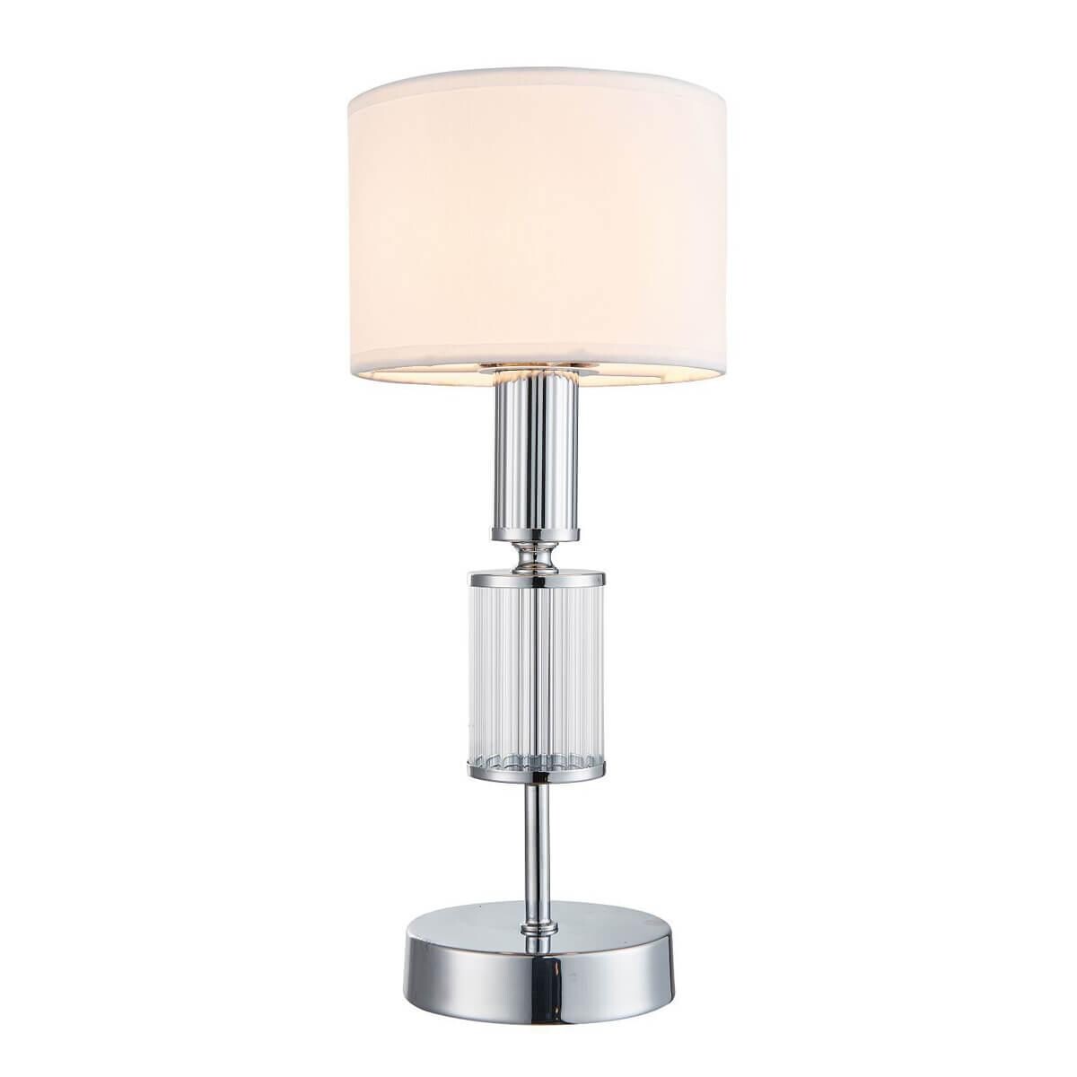 Настольная лампа с абажуром хром 33 см Laciness 2607-1T