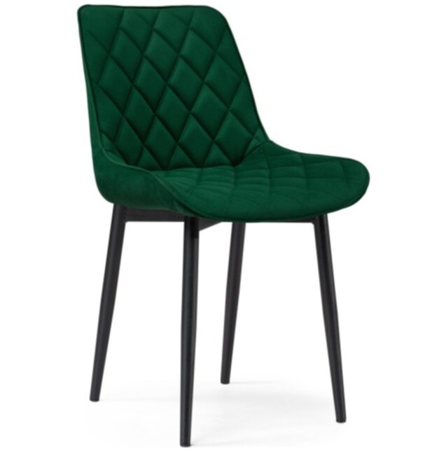 Обеденный стул с мягким сиденьем зеленый, черный &quot;Баодин Б/К&quot;