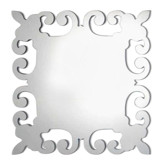 Зеркало настенное квадратное 100х100 см серебряное Mirror Clear