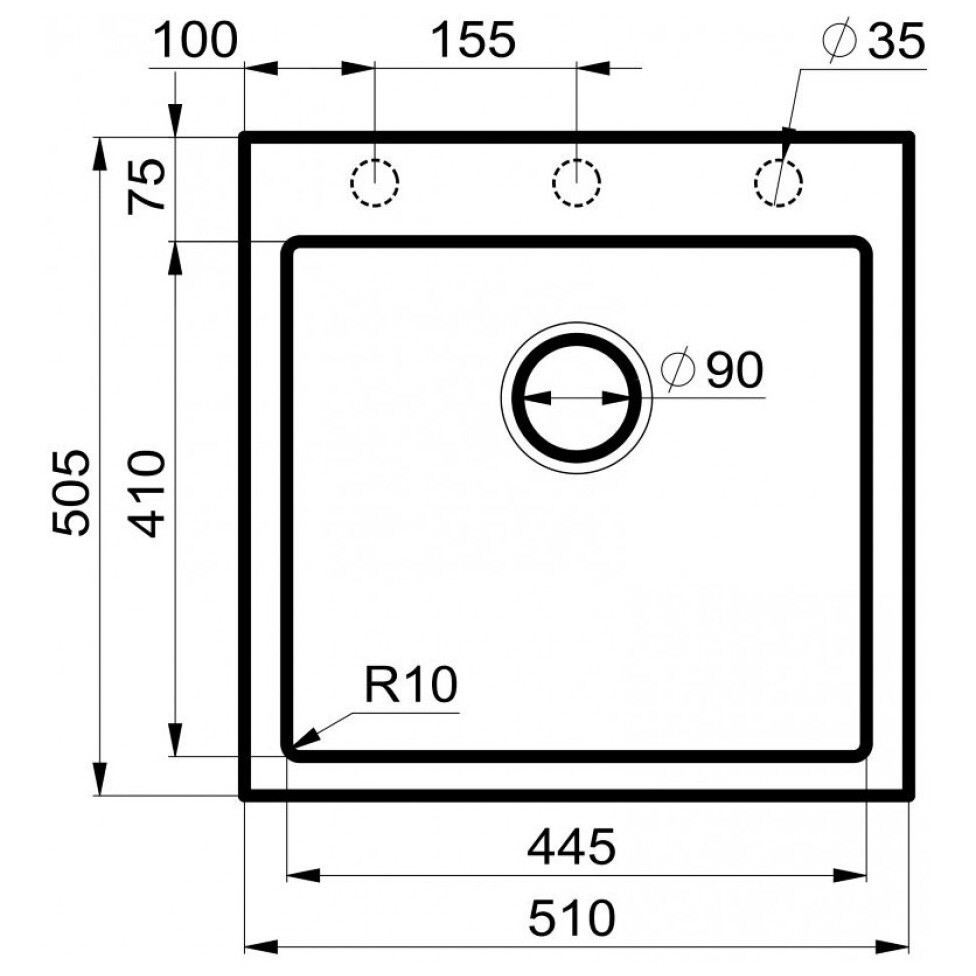 Мойка кухонная серый металлик Milacio Murcia 51 Cuarzo MC.77023 - изображение 6