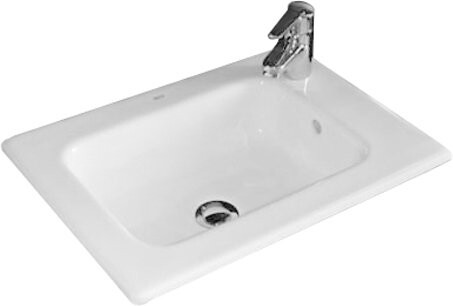 Раковина накладная фарфоровая прямоугольная 36х50 см белая Roca Debba Unik 32799J00Y