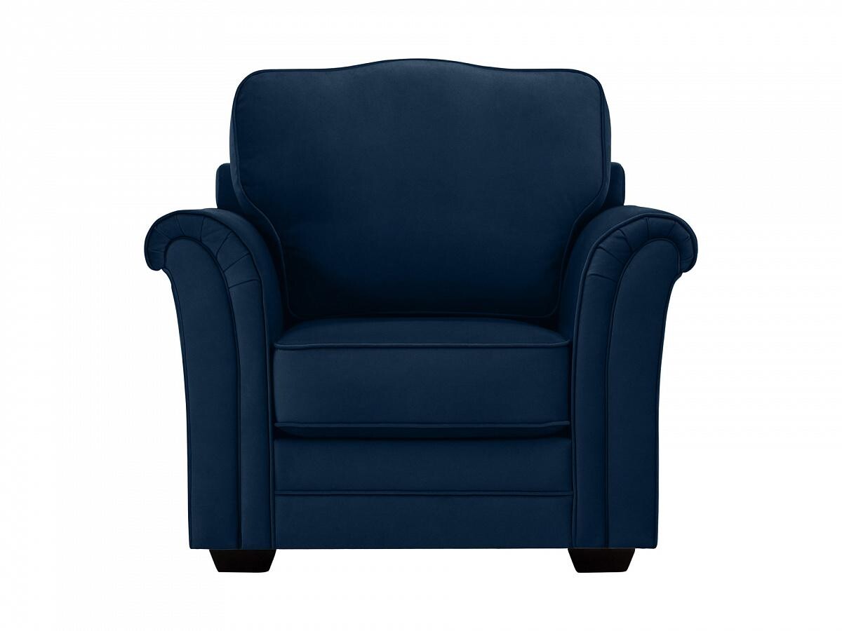 Кресло с мягкими подлокотниками темно-синее Sydney