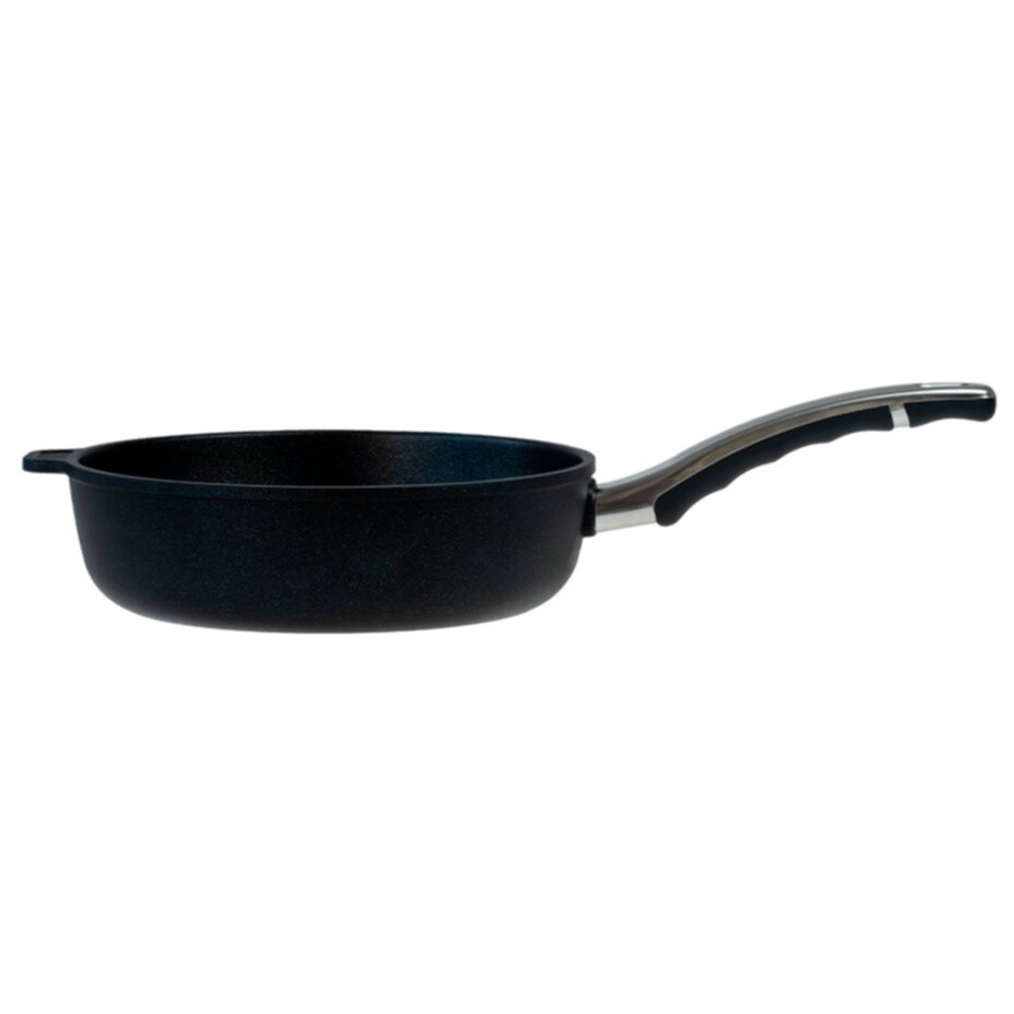 Сковорода-сотейник для индукционных плит металлическая 25 см черная Gigant