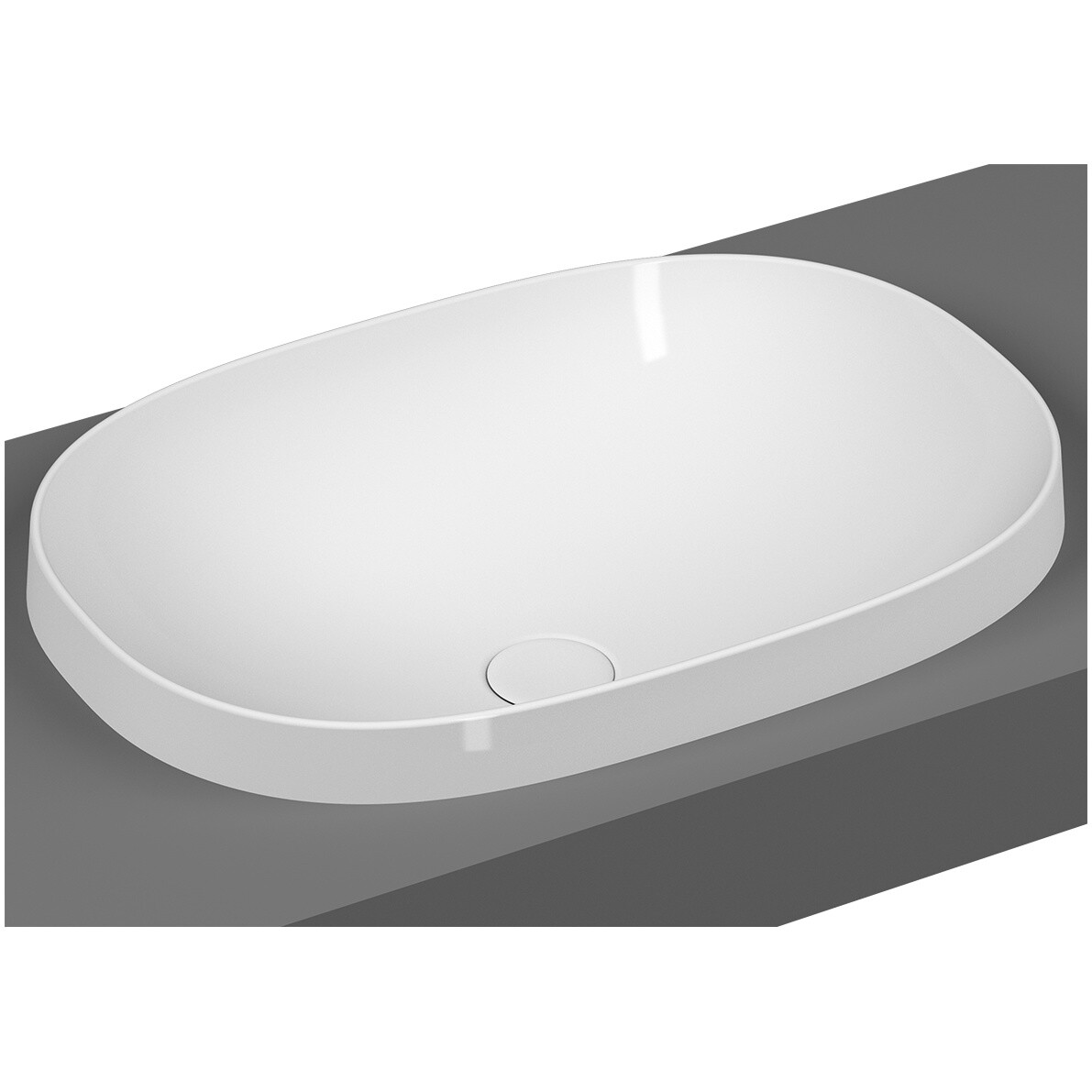 Раковина накладная фарфоровая овальная 39х56 см белая Vitra Frame 5652B403-0016