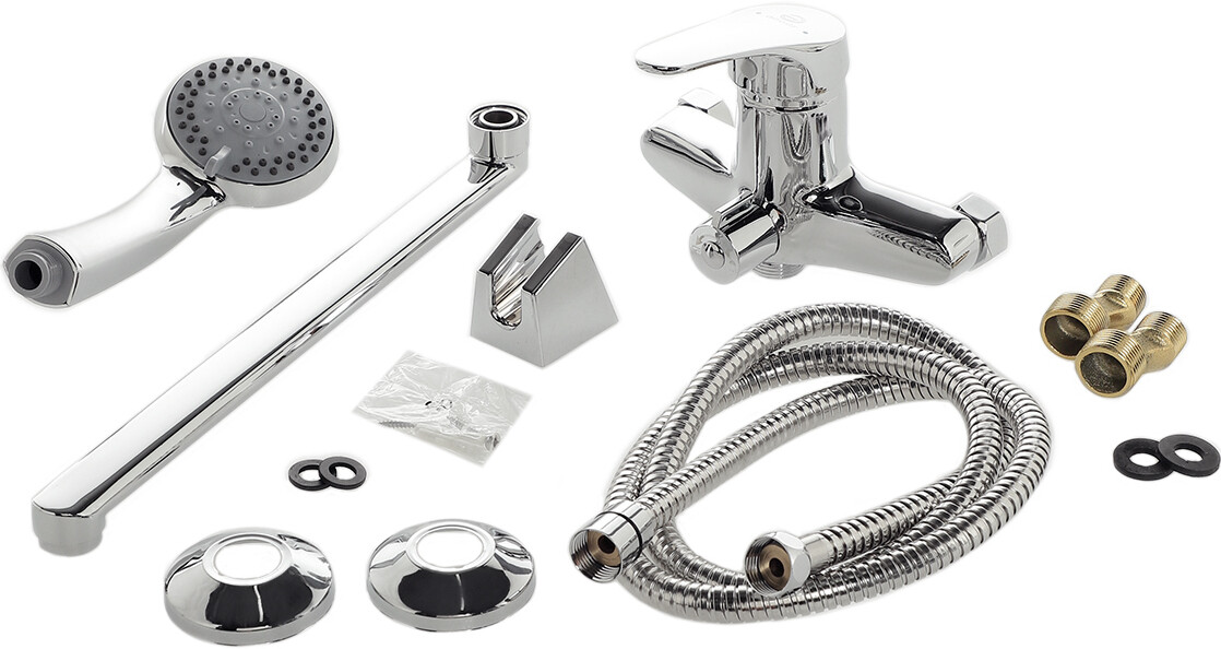 Смеситель универсальный однорычажный с душевым гарнитуром хром Diwo "Архангельск" AR-02cr - изображение 10