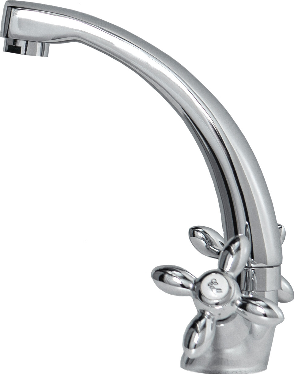 Смеситель для раковины двухвентильный хром Diwo Сочи SO-02cr - изображение 5