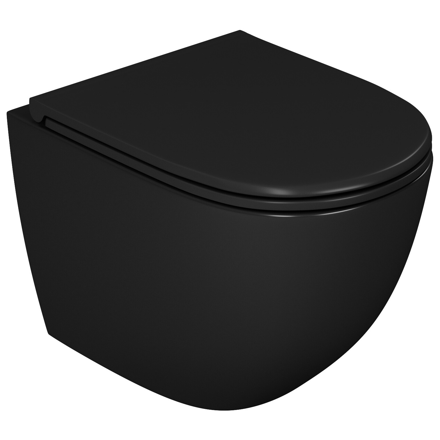 Унитаз подвесной безободковый черный D&K Matrix DT1396025