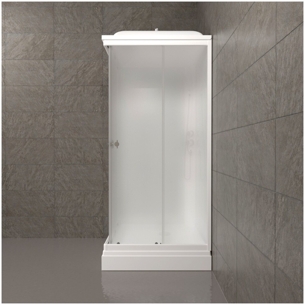 Душевая кабина квадратная с низким поддоном  90х90 см белая Triton "Вельвет-К А" Щ0000061852 - изображение 6