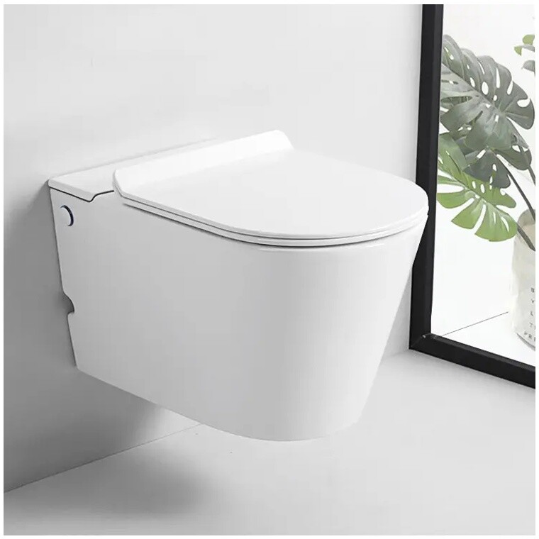 Унитаз подвесной безободковый импульсный белый Cerutti SPA Argentera Aria Pulse CT10590