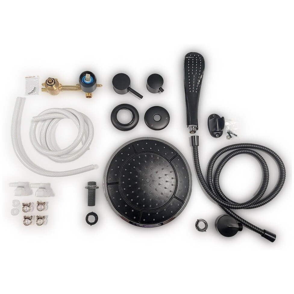 Душевая кабина четверть круга со средним поддоном 90х90 см белый Triton "Грэй-Блэк В" Щ0000067303 - изображение 12