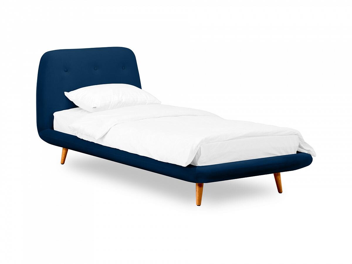 Кровать односпальная синяя 90х200 см Loa 900