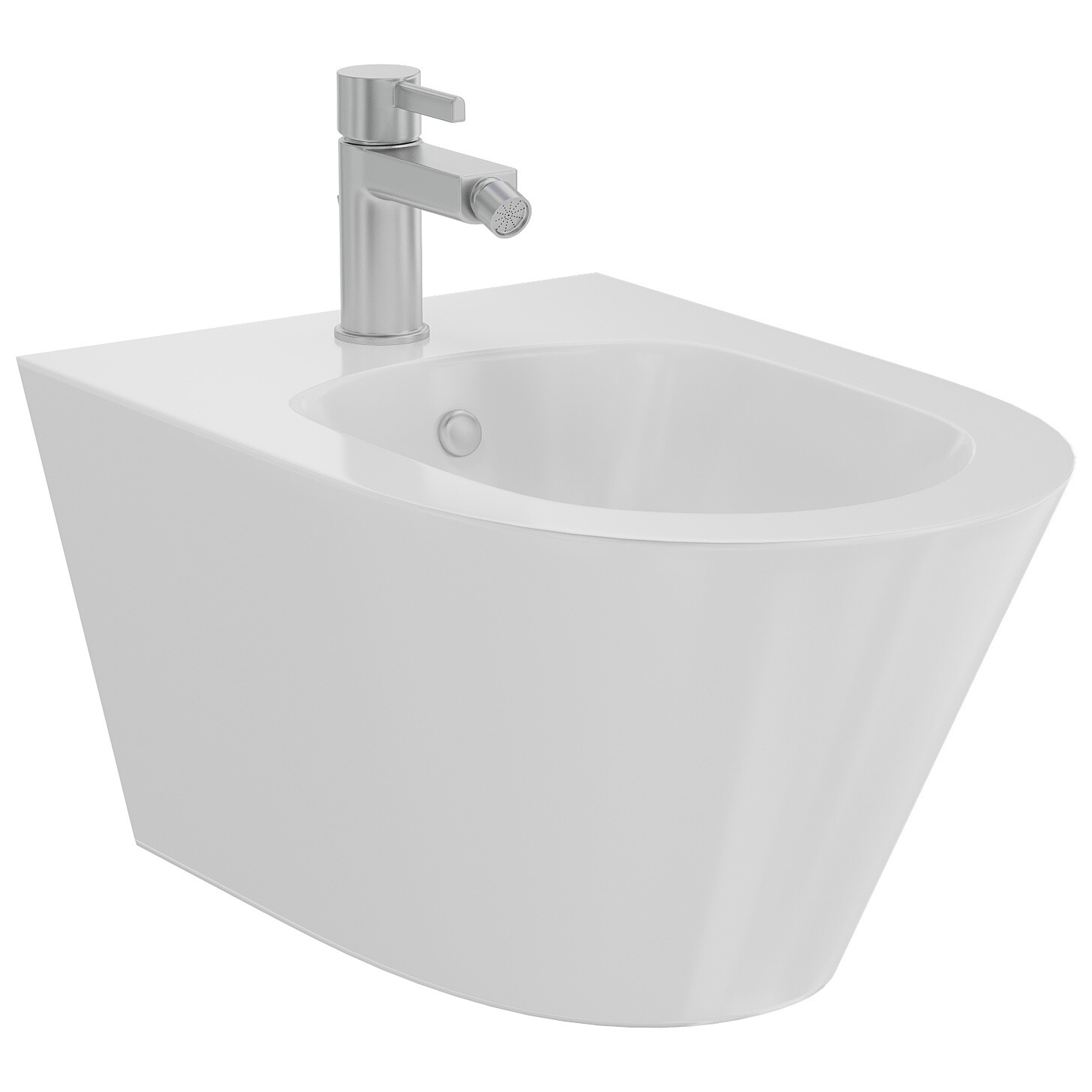 Биде подвесное овальное безободковое белое Creto Logan L3 1003-003-L3W