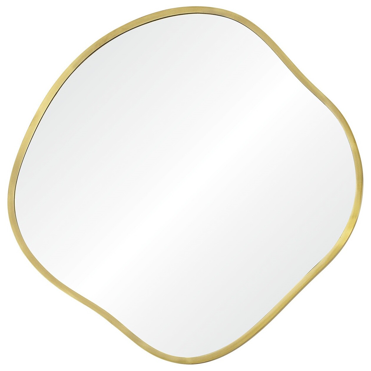 Зеркало настенное фигурное в тонкой раме золото Organic M Gold Smal