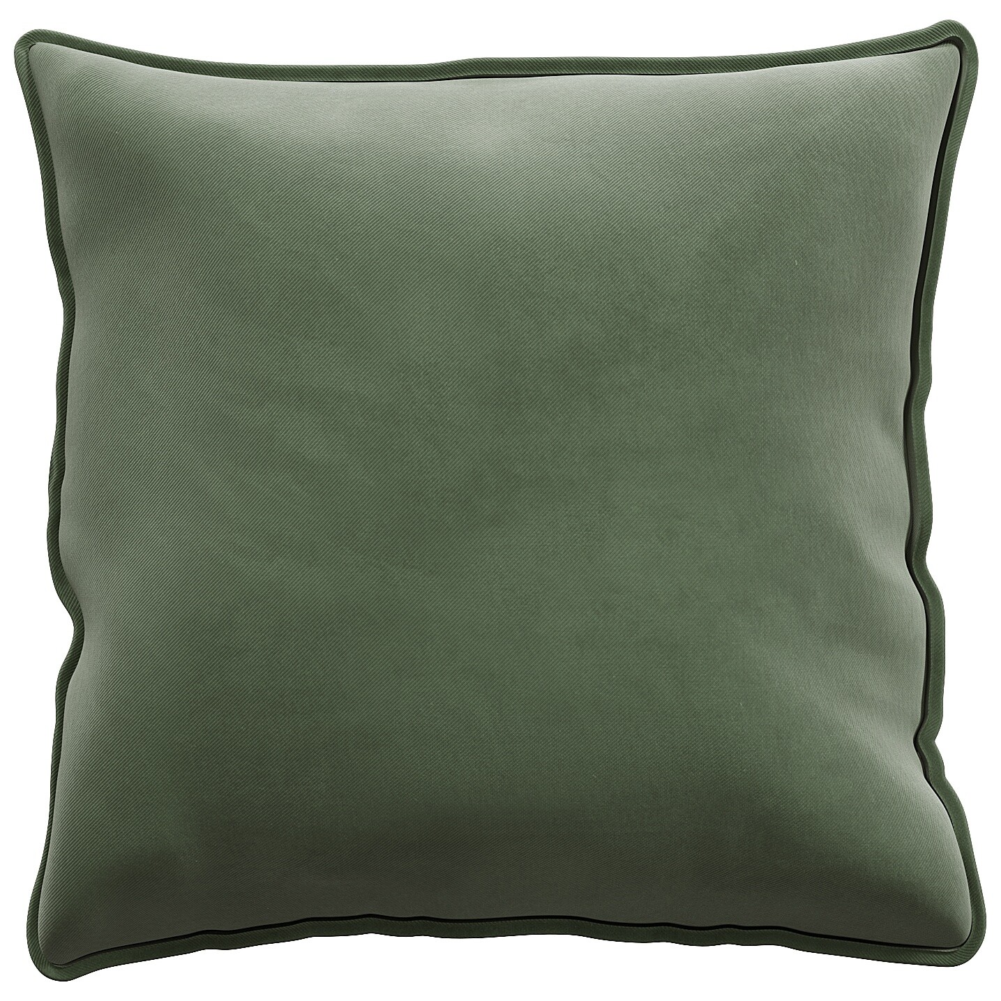 Подушка декоративная квадратная велюровая 45 см зеленая &quot;Портленд&quot;