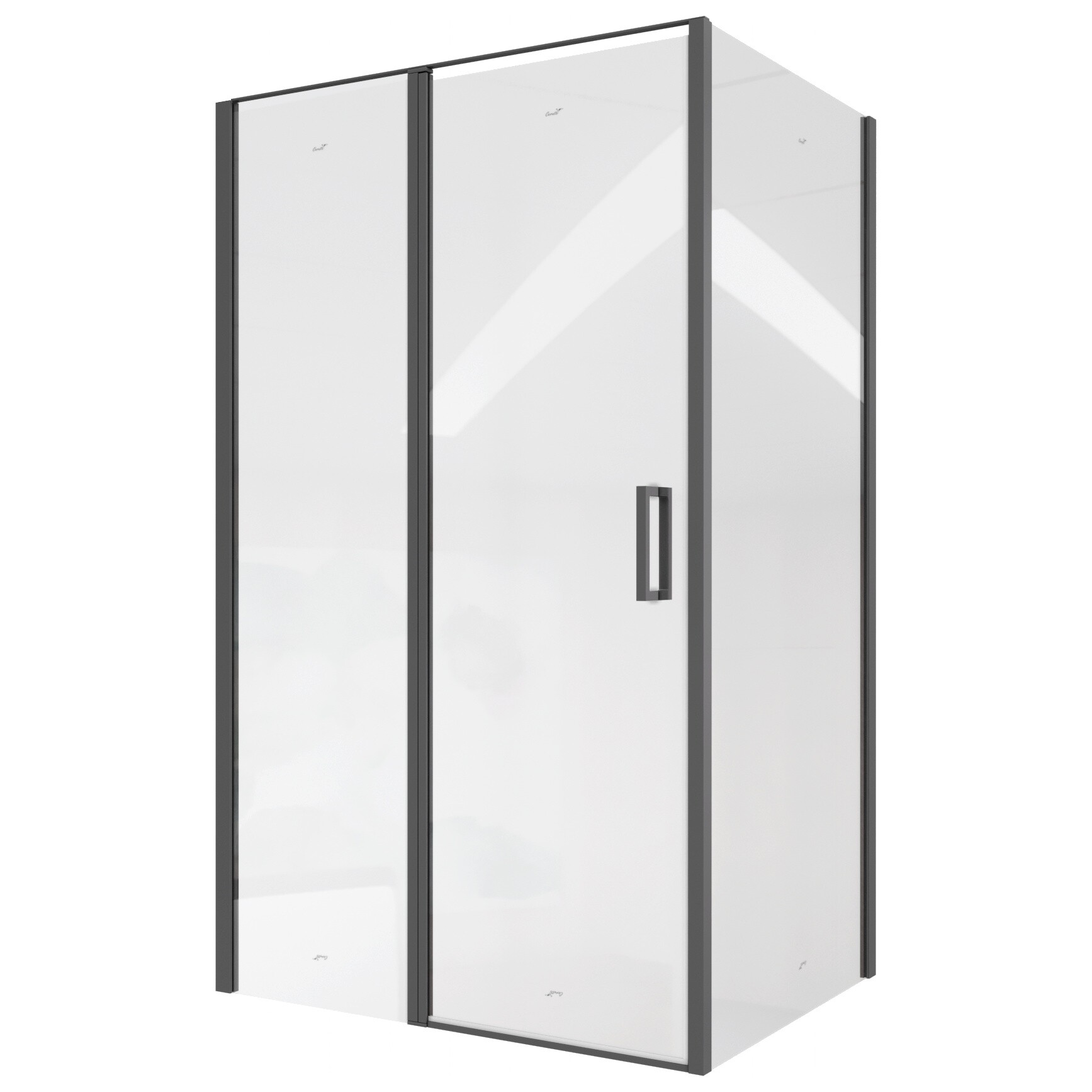 Душевой уголок прямоугольный 90x120 см черный Cerutti SPA Victoria 120B