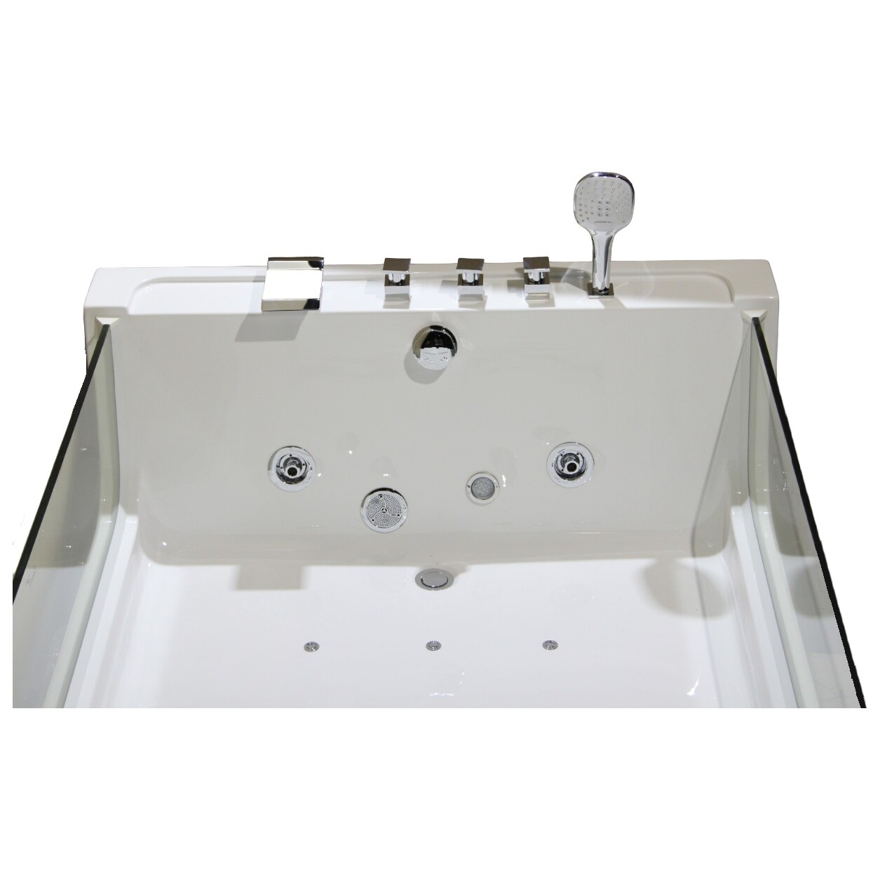 Ванна акриловая гидромассажная со смесителем и пультом прямоугольная белая Cerutti SPA C-454 - изображение 4