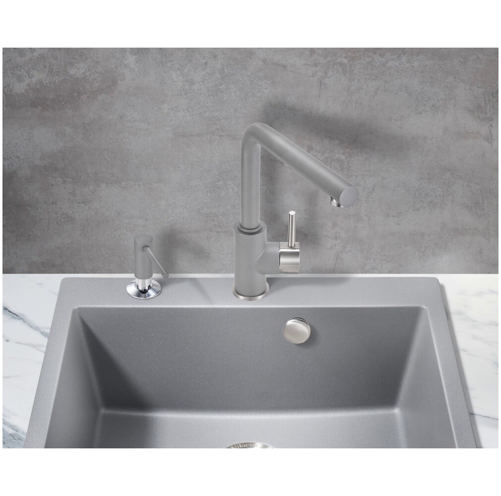 Смеситель для кухни однорычажный серый металлик Milacio Ultra MCU.555.GR - изображение 4
