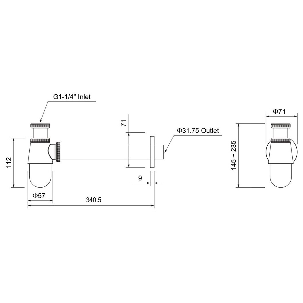 Сифон для раковины шлифованное золото Aquatek AQ6014BG - изображение 6
