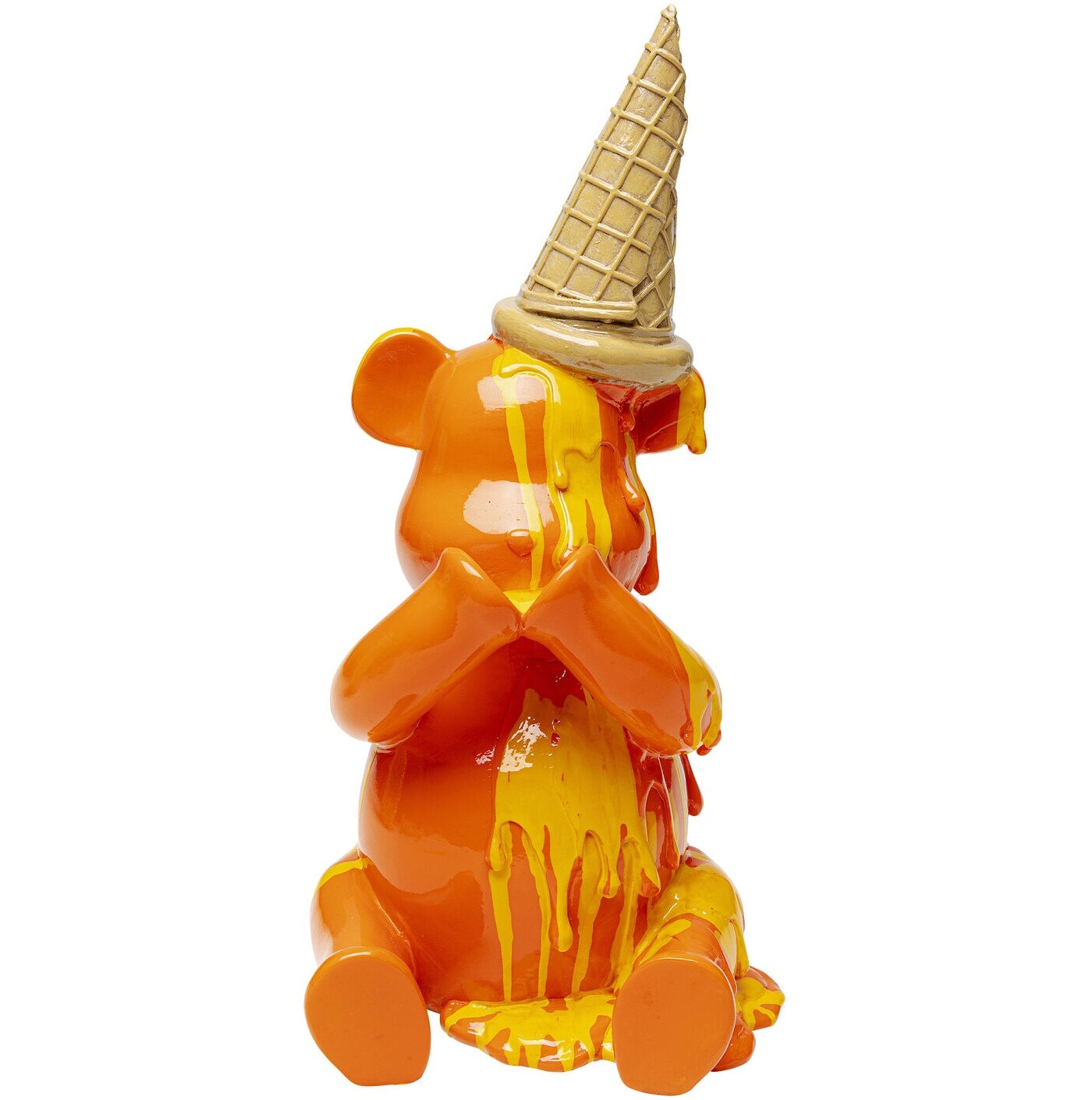 Фигурка декоративная из полирезина оранжевая Bear 55293