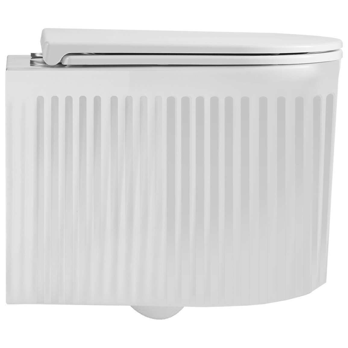 Унитаз подвеснойбезободковый с сиденьем микролифт белый Point "Деметра" PN41121 - изображение 4