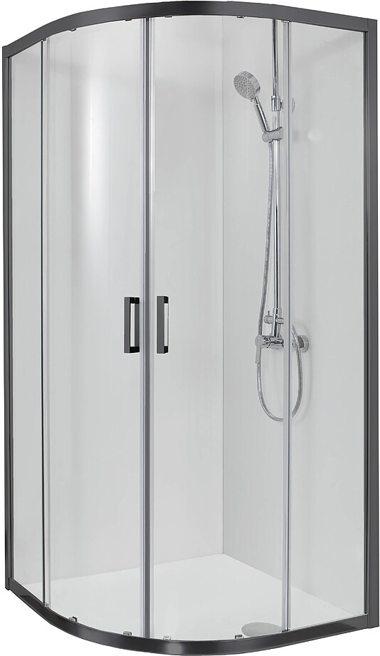 Душевой уголок четверть круга 100х100 см черный Aquatek AQ ARI RO 10020BL
