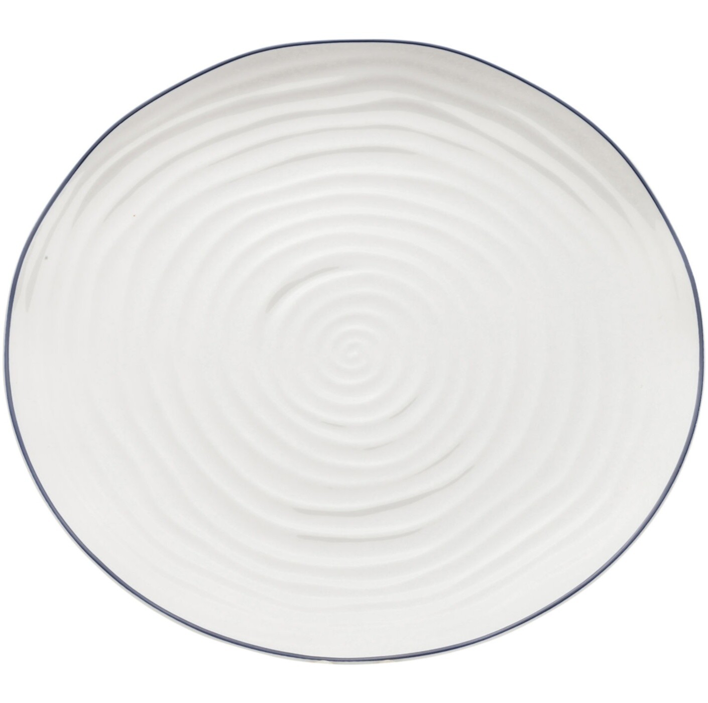 Тарелка фарфоровая белая 27 см Swirl &quot;Водоворот&quot;