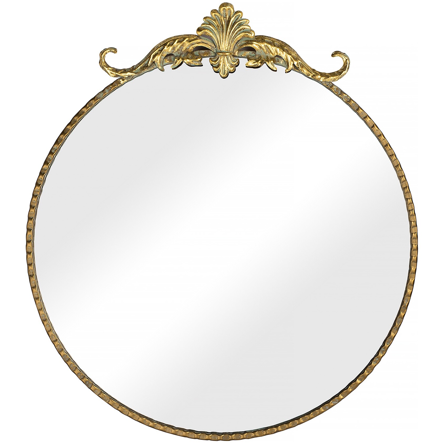 Зеркало настенное круглое 68х64 см золотое