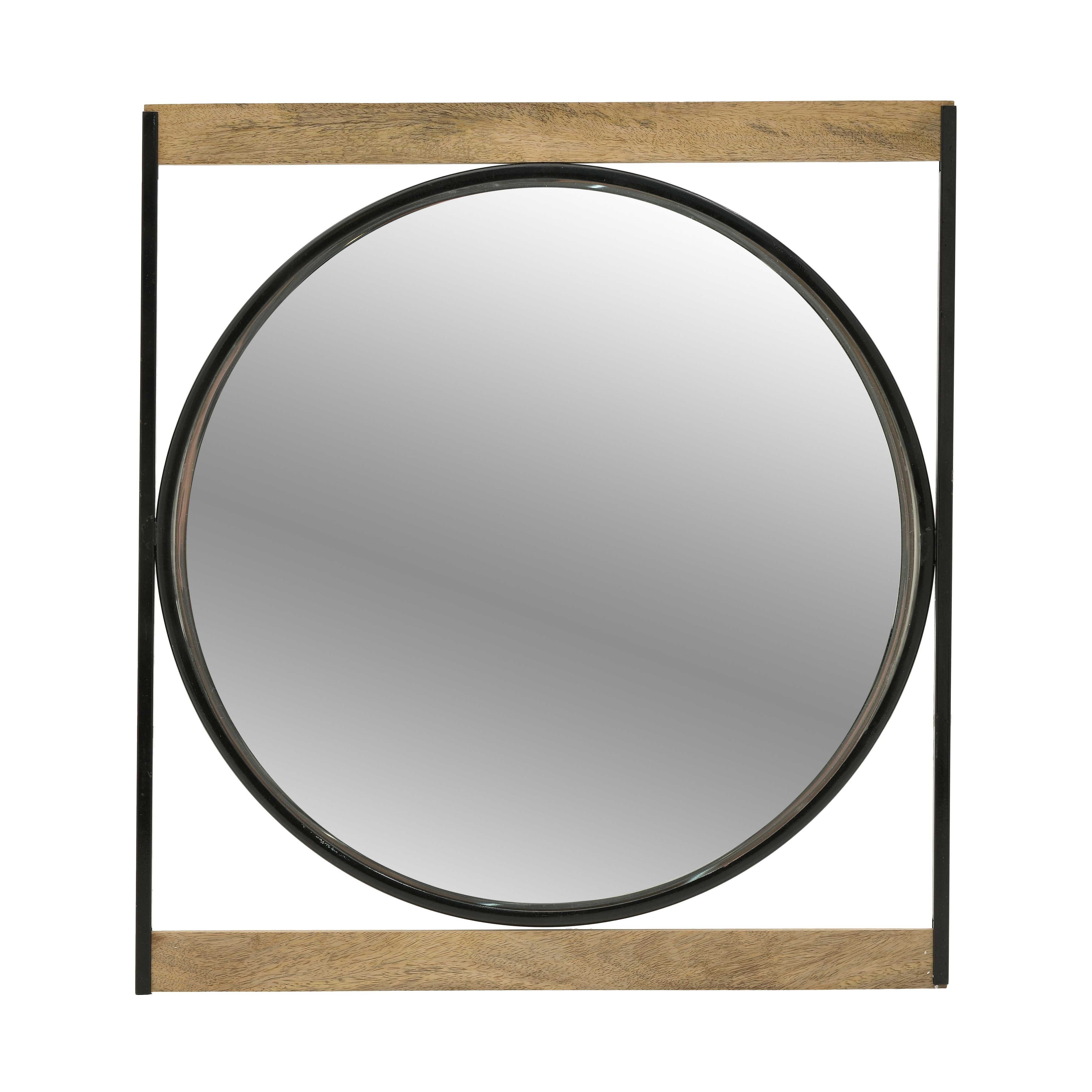 Зеркало настенное черно-бежевое 70х65 см