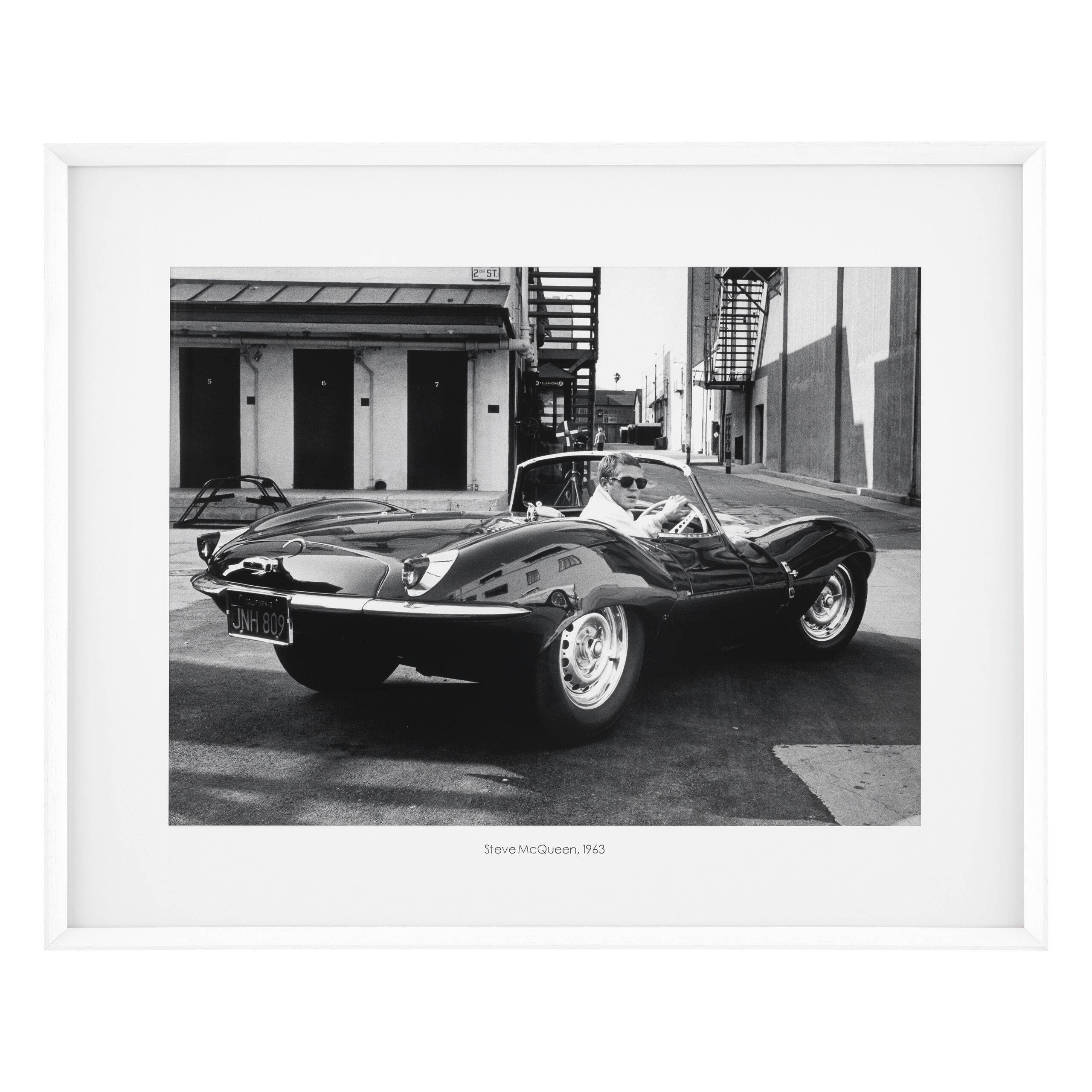 Постер в раме черно-белый Print Steve McQueen, 1963 113879